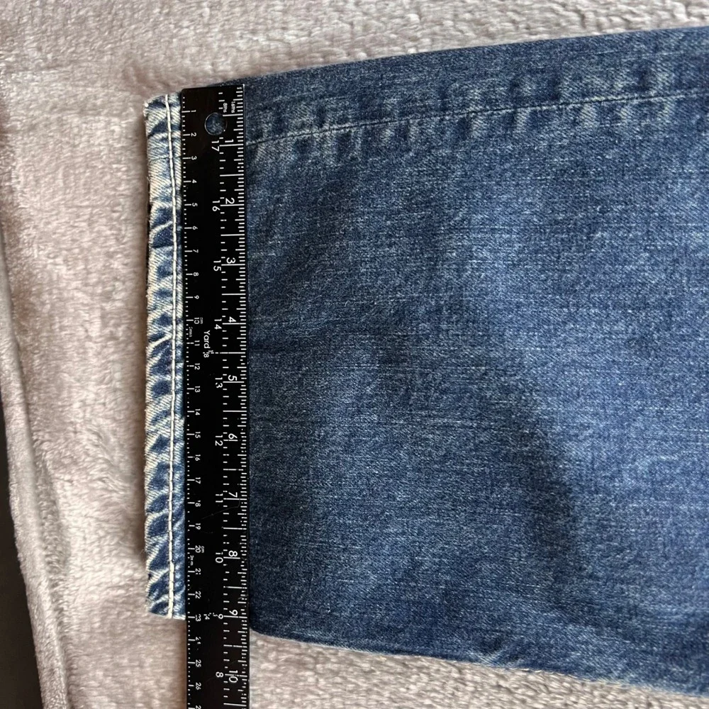Big Star Union Regular Straight Jeans Mens 33R (34x33) Blue Denim Embroidered